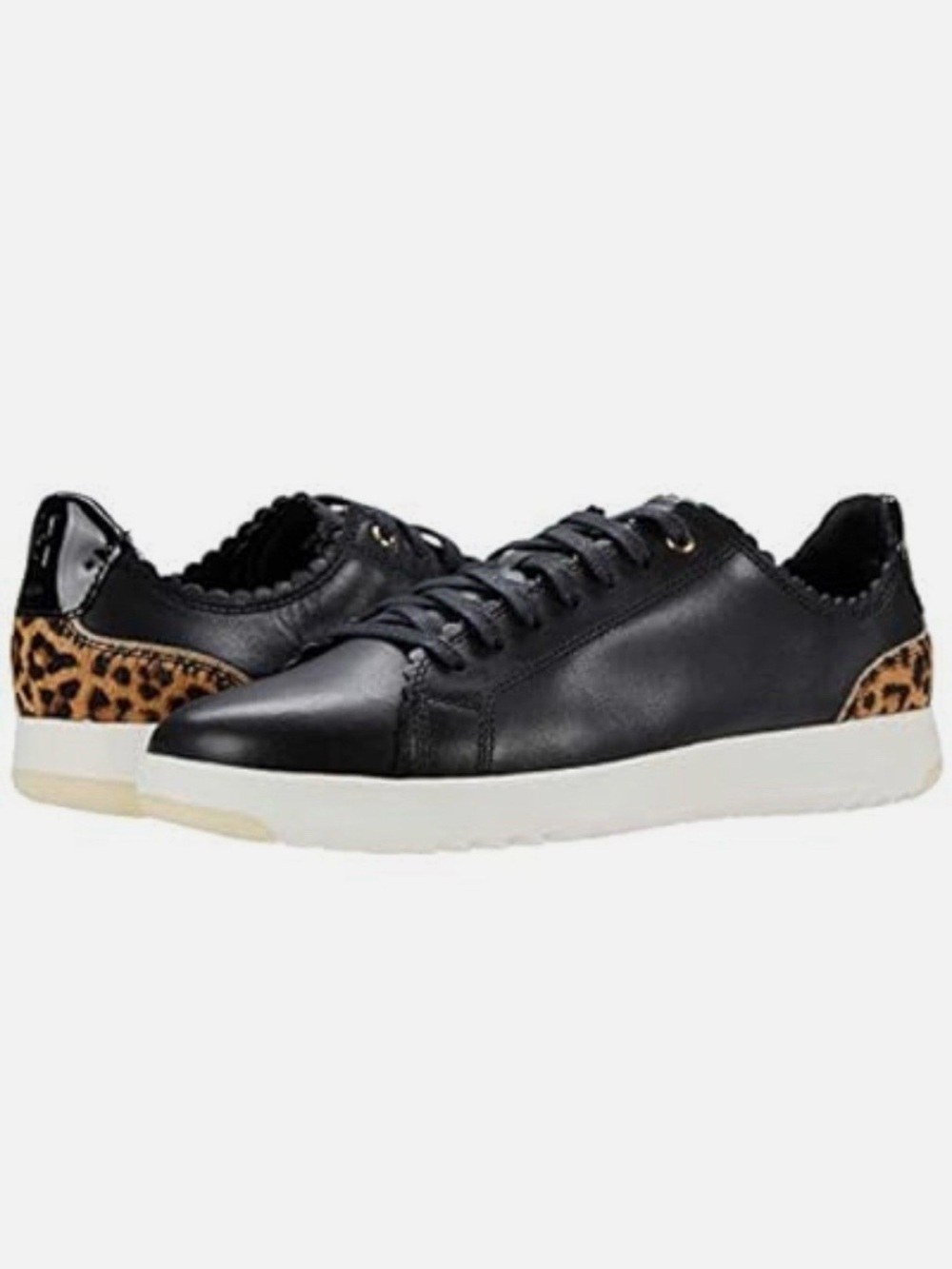 Cole Haan Women's Leather & Cow Hair Tennis Sneakers Size 10